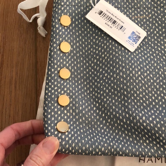 NEW Hammitt Duke Triple Compartment Crossbody Bag Bay Blue Snake Leather - Picture 6 of 7